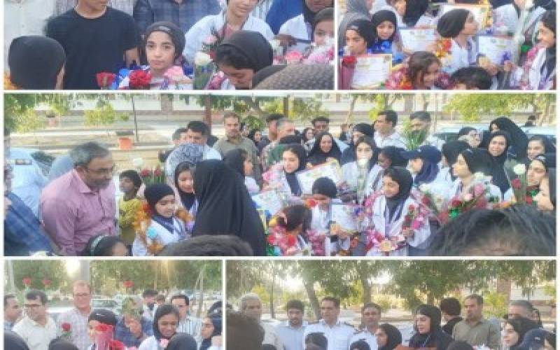 استقبال از قهرمانان جیرفتی مسابقات بین المللی کاراته نوید کاپ تهران